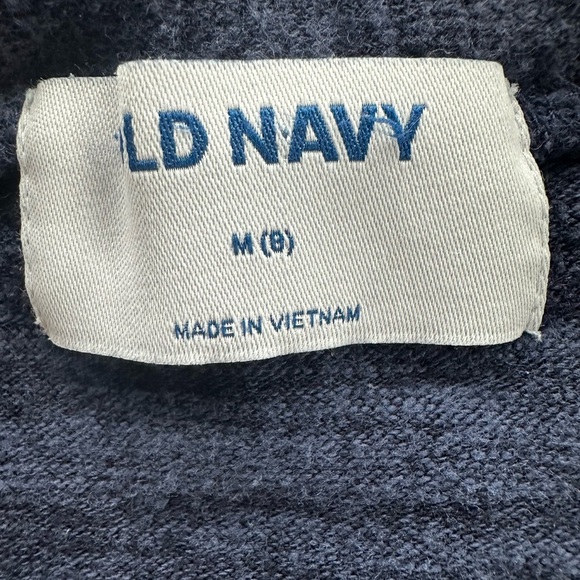 Old Navy Girls Long Navy Blue Knit Open Front Sweater Cardigan Size 8 - Picture 4 of 4